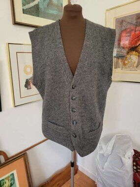 Paul Smith Sportswear 100% Grey Wool vest Size 3